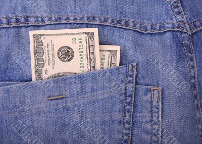 Money in jeans pocket