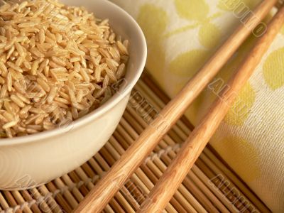 Chopsticks and rice