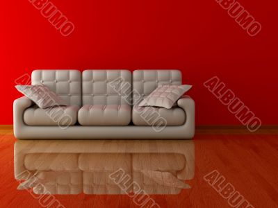 Interior of a living room. 3D image.
