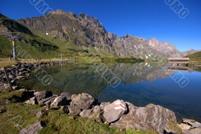 Lake in Swiss Alps