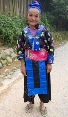 Hmong, old woman in Laos