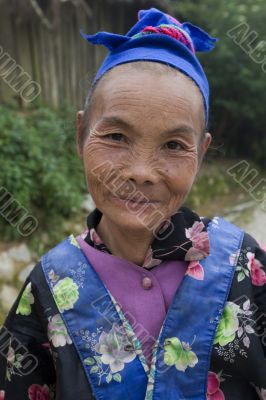 Hmong, old woman in Laos