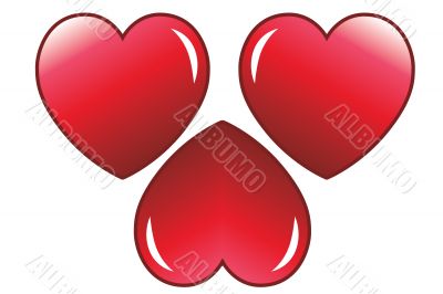Three nice hearts