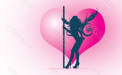 Heart and a dancing girl