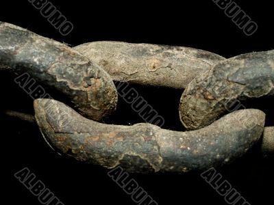 Old steel chain