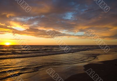 Sunset over sea