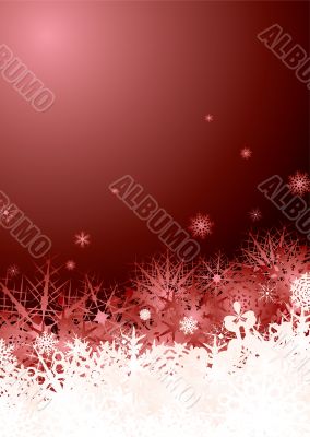 snowflake pile red