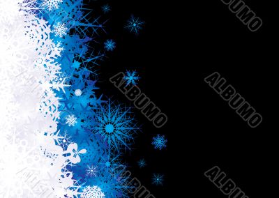 snowflake pile blue