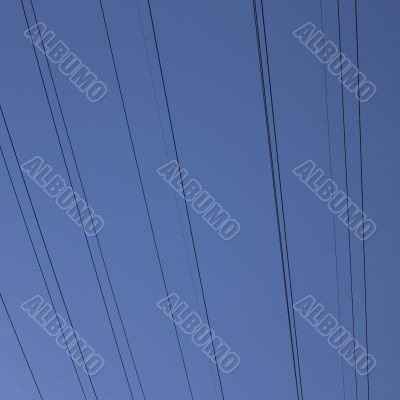 electric wires in the sky