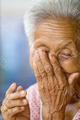 Portrait of an old Asian