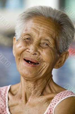 Portrait of an old Asian