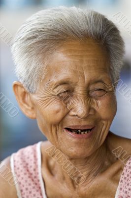 Portrait of an old Asian