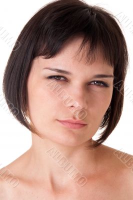 Beautiful young woman close up.