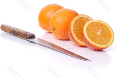 oranges and a knife