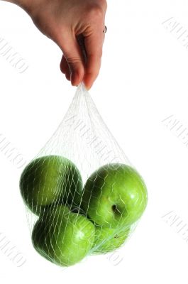 suspended apples