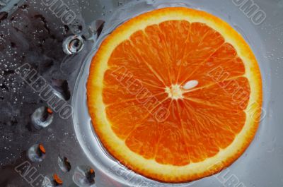 orange on gray