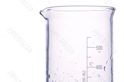 water in a chemical measure glass
