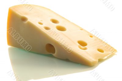 fresh and tasty slice of cheese