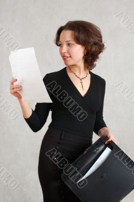 Close-up of a young business woman