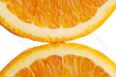 Two Pperfectly fresh orange