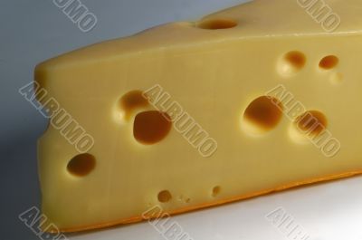 fresh and tasty slice of cheese