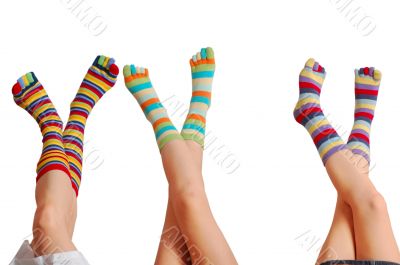 relax three baby, many colors of socks