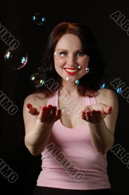 The smiling positive girl