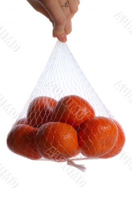 hand holding oranges