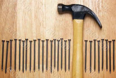 Hammer and Nails Abstract