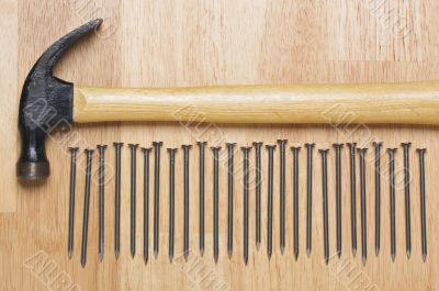 Hammer and Nails Abstract