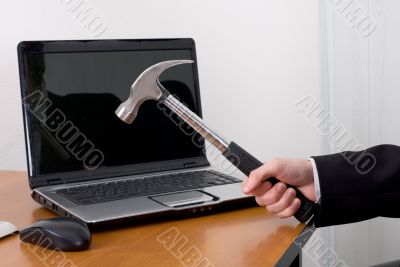 Hammer and the laptop