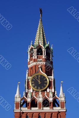 Red clock tower
