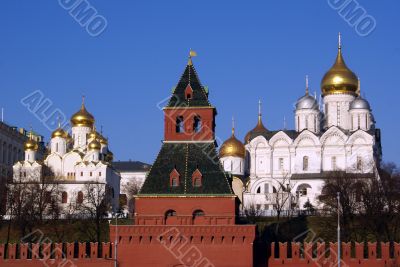 Red tower and white cathedrals