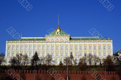 Big Kremlin palace and red walls