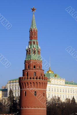 Tower with red star