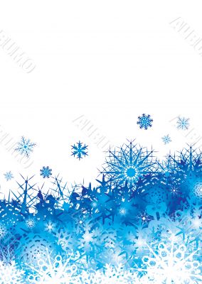 snowflake pile blue space