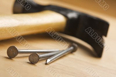 Hammer and Nails Abstract