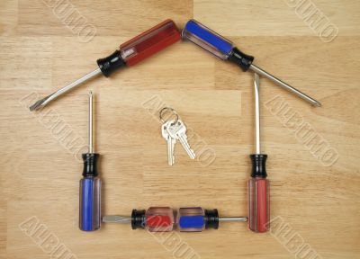 House Shaped by Screwdrivers and Keys