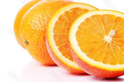 Close-up perfectly fresh orange