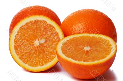 Close-up perfectly fresh orange