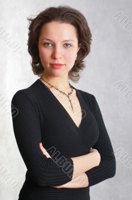 Close-up of a young business woman