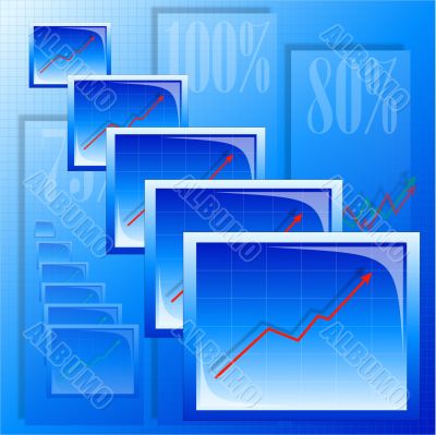 Background with graphs