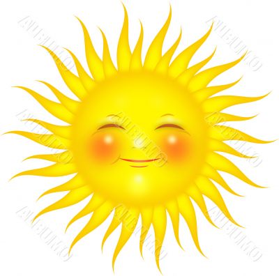Sun smiling