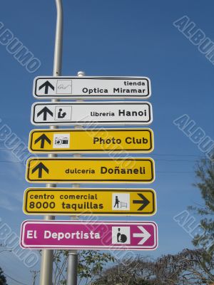 city direction sign