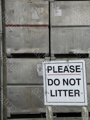 do not litter sign