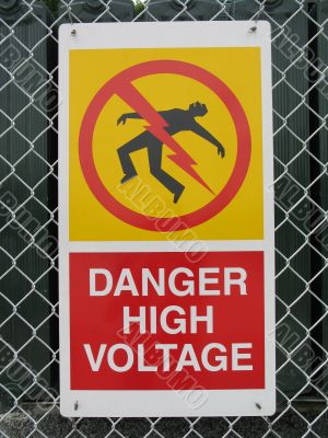 high voltage sign