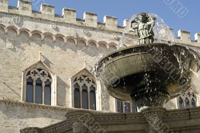 Perugia - Historic fountain and palace