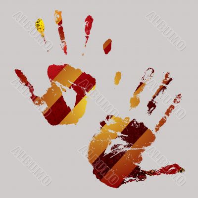 warning hand