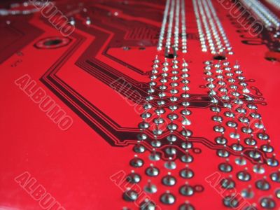 close-up of Computer Circuit Board abstract pattern