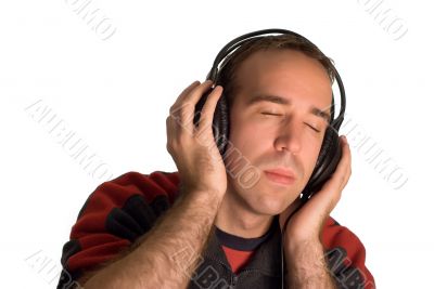 Man Wearing Headphones